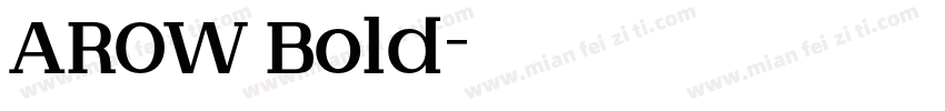 AROW Bold字体转换